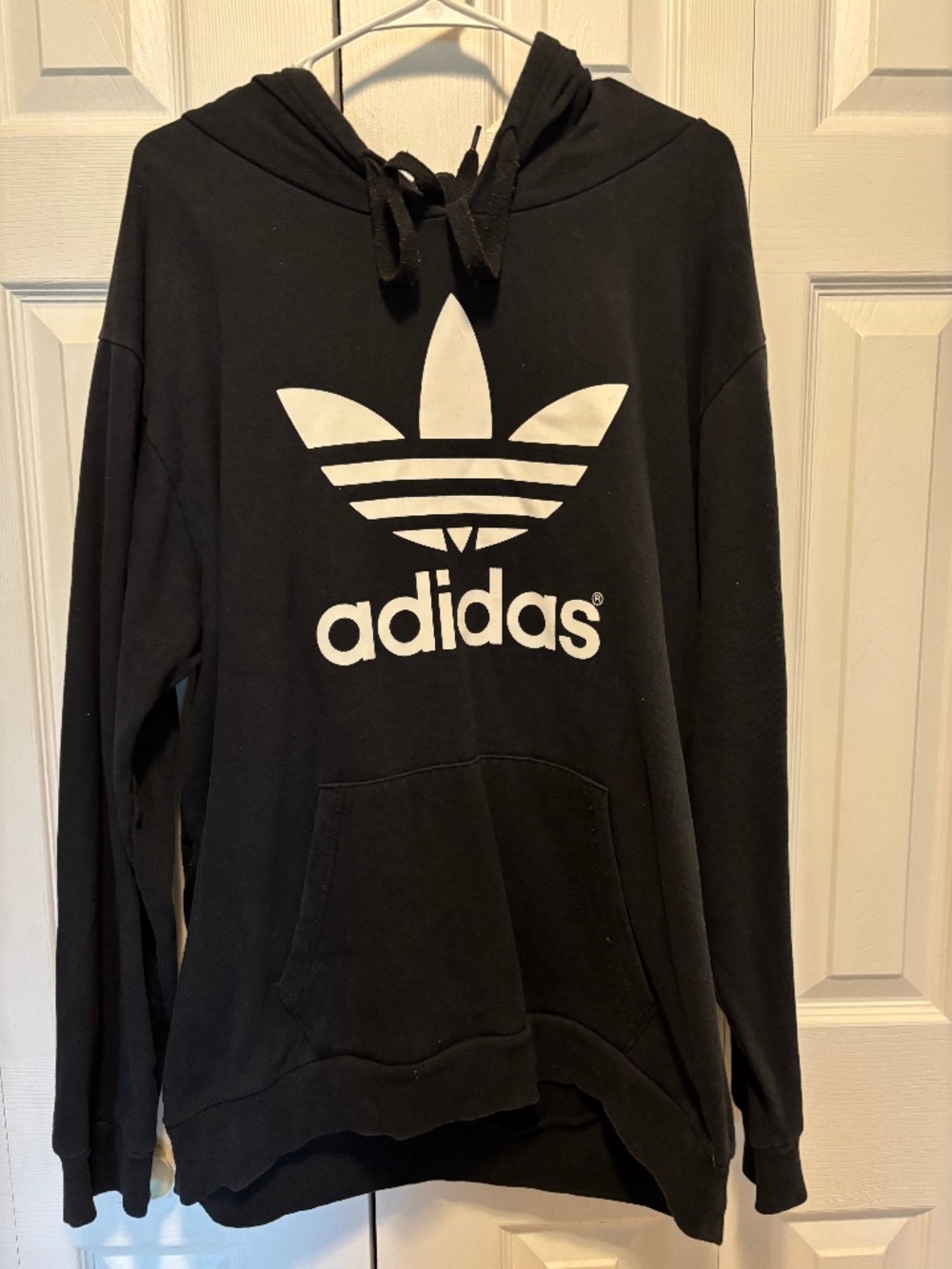Adidas Originals men’s XL black trefoil hoodie.